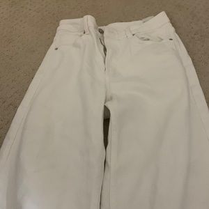 h&m white wide leg jeans